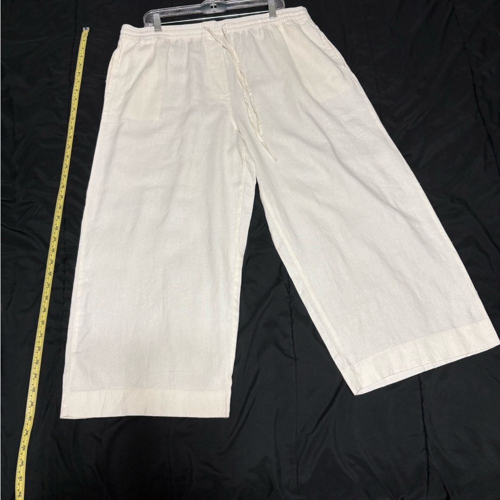 DKNY Women's Cream Wide Leg Pants